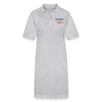 Cerf - Robe polo bio PAIGER Stanley/Stella Femme - gris chiné - Devant