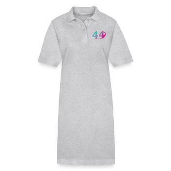 Nummer 44 mehrfarbig - Stanley/Stella Frauen Bio-Polokleid PAIGER - Grau meliert - Vorne
