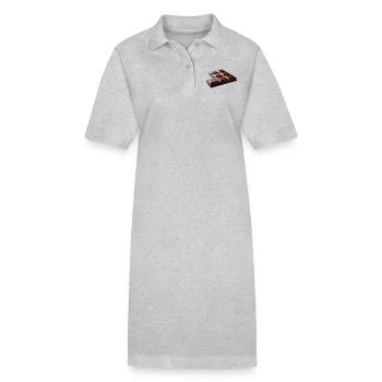 Chocolat - Robe polo bio PAIGER Stanley/Stella Femme - gris chiné - Devant