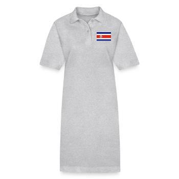 Costa Rica - Stanley/Stella PAIGER Organic Women’s Polo Dress - heather grey - Front