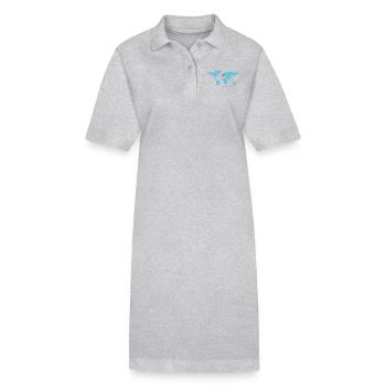 schwarzwald weltkarte - Stanley/Stella Frauen Bio-Polokleid PAIGER - Grau meliert - Vorne