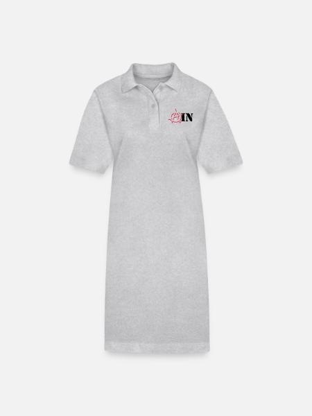 Anarchy Ain - Stanley/Stella PAIGER Organic Women’s Polo Dress - heather grey