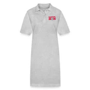 Survival Mode - Stanley/Stella PAIGER Organic Women’s Polo Dress - heather grey - Front