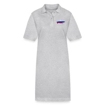 Russland - Stanley/Stella Frauen Bio-Polokleid PAIGER - Grau meliert - Vorne