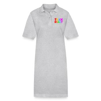 Team braut - Stanley/Stella Frauen Bio-Polokleid PAIGER - Grau meliert - Vorne
