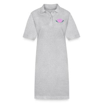 Lotusblume - Stanley/Stella Frauen Bio-Polokleid PAIGER - Grau meliert - Vorne