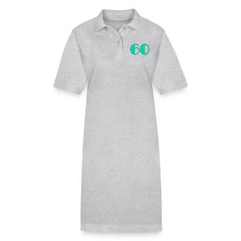 60 JAHRE. 60-JÄHRIGES JUBILÄUM. GEBURTSTAG 60 JAHRE. 60 - Stanley/Stella Frauen Bio-Polokleid PAIGER - Grau meliert - Vorne