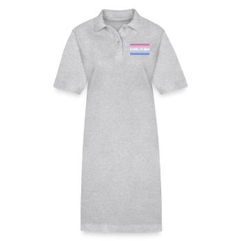 Fierté bigenre CSD - Robe polo bio PAIGER Stanley/Stella Femme - gris chiné - Devant