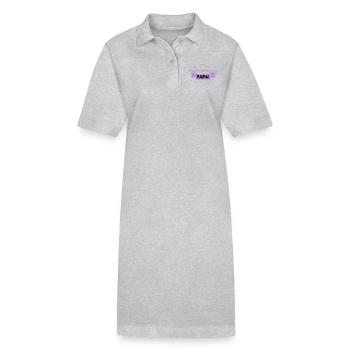 cooler Papa - lustige Sprüche - Stanley/Stella Frauen Bio-Polokleid PAIGER - Grau meliert - Vorne
