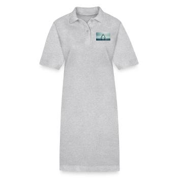 gruselige mythische Orte – Bermuda-Dreieck - Stanley/Stella Frauen Bio-Polokleid PAIGER - Grau meliert - Vorne