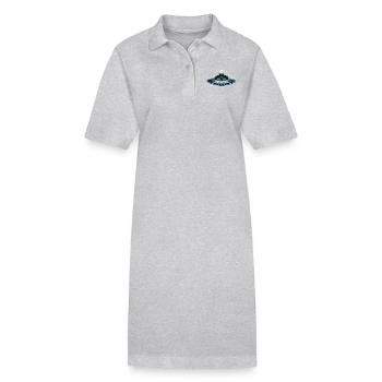 Grünes Alien im Raumschiff - Stanley/Stella Frauen Bio-Polokleid PAIGER - Grau meliert - Vorne