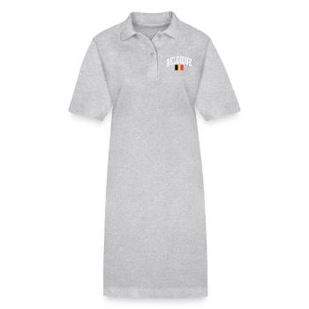 Belgique - Robe polo bio PAIGER Stanley/Stella Femme - gris chiné - Devant
