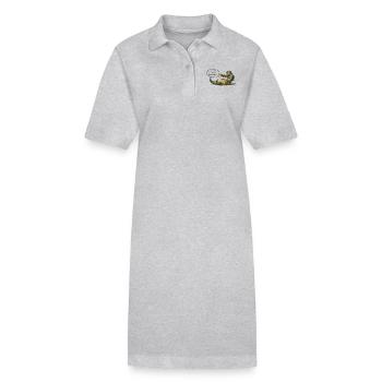 Rex détendu - Robe polo bio PAIGER Stanley/Stella Femme - gris chiné - Devant