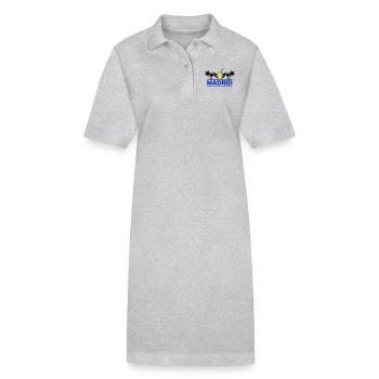 Madrid 2 - Robe polo bio PAIGER Stanley/Stella Femme - gris chiné - Devant