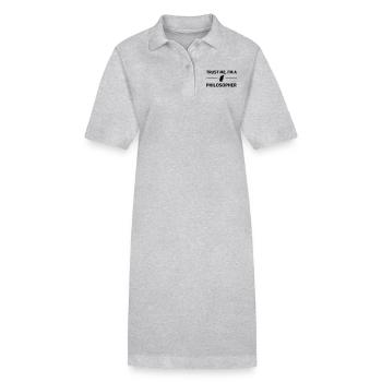 Trust me I'm a Philosophe - Stanley/Stella Frauen Bio-Polokleid PAIGER - Grau meliert - Vorne