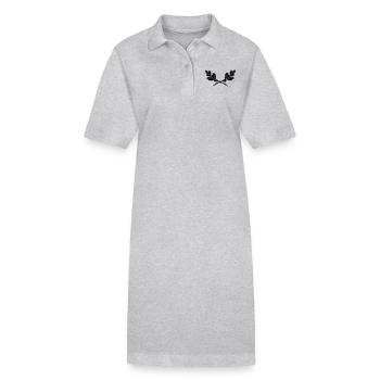 Eiche Logo Jäger 2 - Stanley/Stella Frauen Bio-Polokleid PAIGER - Grau meliert - Vorne