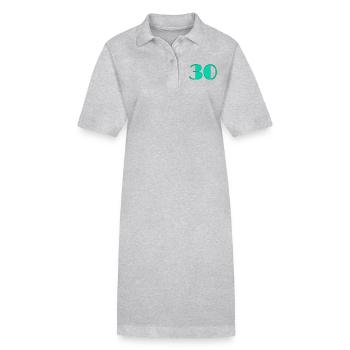 30 ANS. 30. 30e ANNIVERSAIRE. ANNIVERSAIRE 30 ANS - Robe polo bio PAIGER Stanley/Stella Femme - gris chiné - Devant