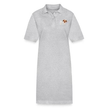 Drôle, Le jeu garde l’aggromone à distance, Anglais - Robe polo bio PAIGER Stanley/Stella Femme - gris chiné - Devant