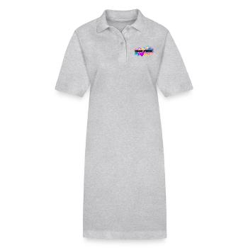 Gute Stimmung Positiv - Stanley/Stella Frauen Bio-Polokleid PAIGER - Grau meliert - Vorne