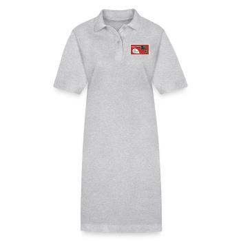 Coup. Désolé chéri ! - Robe polo bio PAIGER Stanley/Stella Femme - gris chiné - Devant