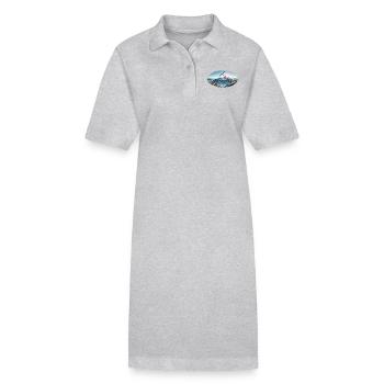 Planeur en montagne - Robe polo bio PAIGER Stanley/Stella Femme - gris chiné - Devant