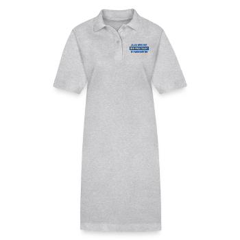 Le stagiaire est là - Robe polo bio PAIGER Stanley/Stella Femme - gris chiné - Devant