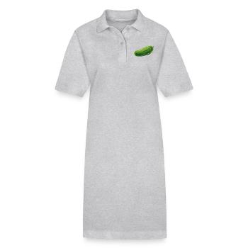 Concombre - Robe polo bio PAIGER Stanley/Stella Femme - gris chiné - Devant