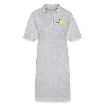 citron - Robe polo bio PAIGER Stanley/Stella Femme - gris chiné - Devant