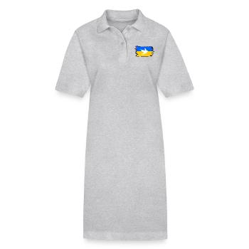 Ukraine - Stanley/Stella Frauen Bio-Polokleid PAIGER - Grau meliert - Vorne
