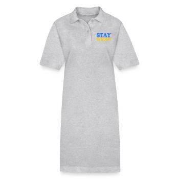 Stay strong - Robe polo bio PAIGER Stanley/Stella Femme - gris chiné - Devant