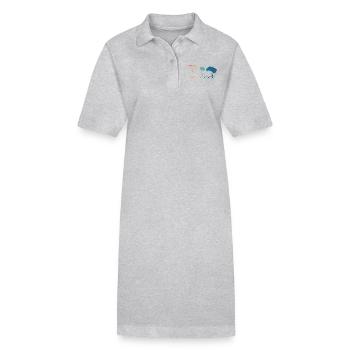 Fallschirme sind Teil meiner DNA - Stanley/Stella Frauen Bio-Polokleid PAIGER - Grau meliert - Vorne