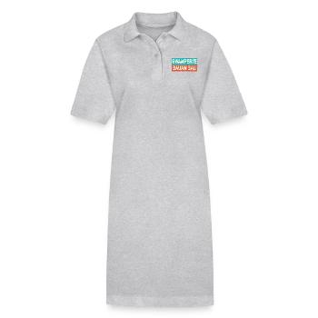 Bavarian Funny - Stanley/Stella PAIGER Organic Women’s Polo Dress - heather grey - Front