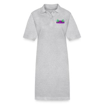 Die Blooms - Weed Cannabis Stoned Couch Chiller - Stanley/Stella Frauen Bio-Polokleid PAIGER - Grau meliert - Vorne