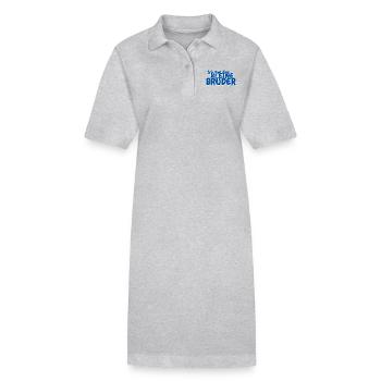 I'm the little brother - Stanley/Stella PAIGER Organic Women’s Polo Dress - heather grey - Front