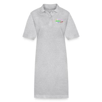 Nuage de mots de paix - Robe polo bio PAIGER Stanley/Stella Femme - gris chiné - Devant