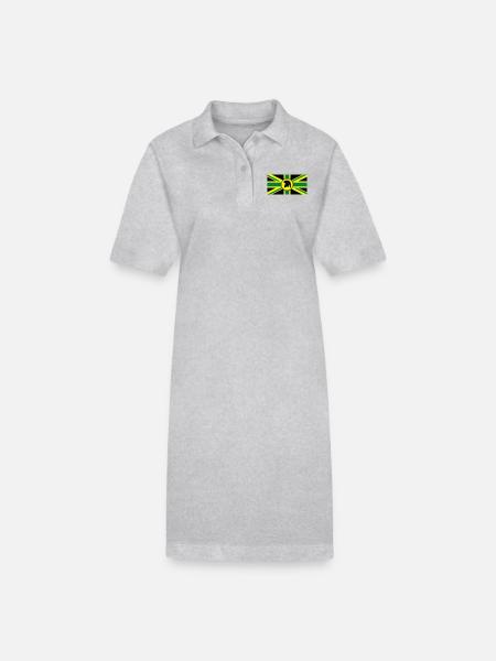 Skinhead Reggae UK - Stanley/Stella Frauen Bio-Polokleid PAIGER - Grau meliert