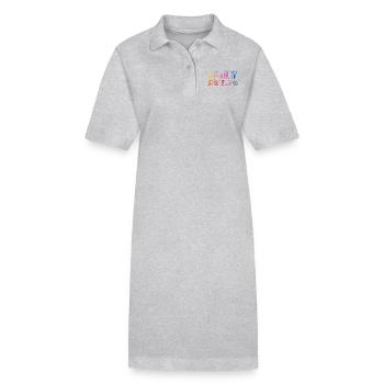 Seulement rétro - Robe polo bio PAIGER Stanley/Stella Femme - gris chiné - Devant