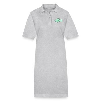 fish1 - Stanley/Stella PAIGER Organic Women’s Polo Dress - heather grey - Front