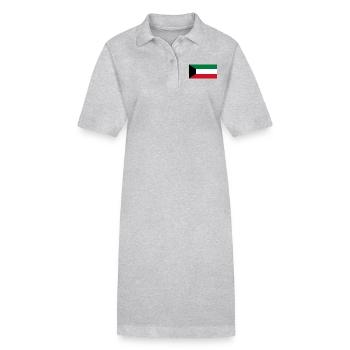 Koweït - Robe polo bio PAIGER Stanley/Stella Femme - gris chiné - Devant