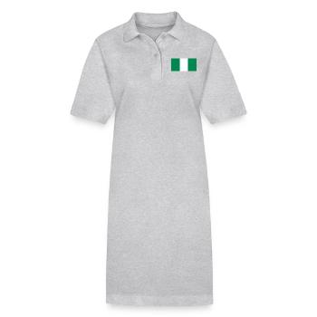 Nigeria - Stanley/Stella Frauen Bio-Polokleid PAIGER - Grau meliert - Vorne
