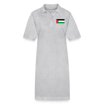 Palestine - Robe polo bio PAIGER Stanley/Stella Femme - gris chiné - Devant