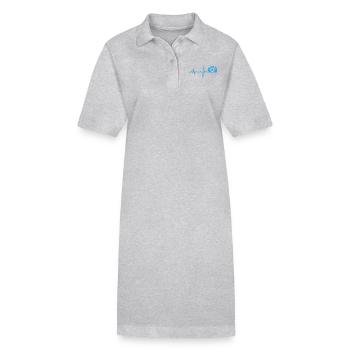 Gift heartbeat photographer camera - Stanley/Stella PAIGER Organic Women’s Polo Dress - heather grey - Front