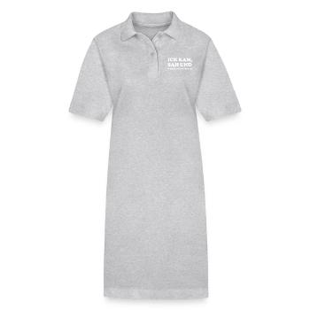 lustiger witziger Spruch Sprüche Geschenk - Stanley/Stella Frauen Bio-Polokleid PAIGER - Grau meliert - Vorne