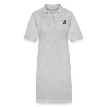 Ludwig Thoma citation - Robe polo bio PAIGER Stanley/Stella Femme - gris chiné - Devant