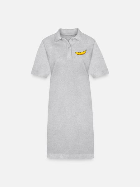 Banane - Stanley/Stella Frauen Bio-Polokleid PAIGER - Grau meliert