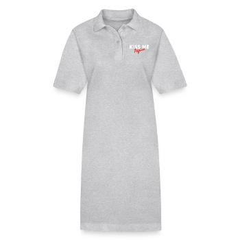 Kiss me again - Stanley/Stella PAIGER Organic Women’s Polo Dress - heather grey - Front