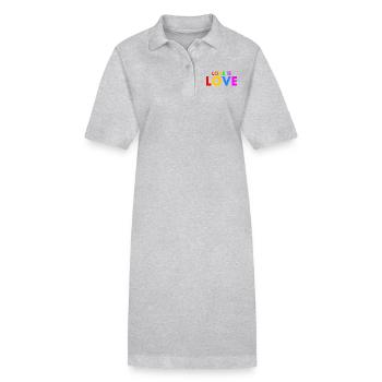 Love is love - Robe polo bio PAIGER Stanley/Stella Femme - gris chiné - Devant