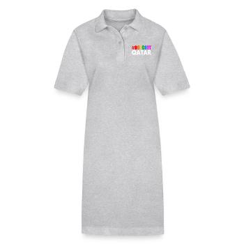 Boycott qatar - Robe polo bio PAIGER Stanley/Stella Femme - gris chiné - Devant