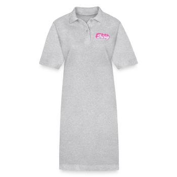 Thirty Birthday - 30th Birthday Retro Pink - Stanley/Stella PAIGER Organic Women’s Polo Dress - heather grey - Front