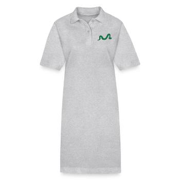 Funny Snake - Stanley/Stella Frauen Bio-Polokleid PAIGER - Grau meliert - Vorne